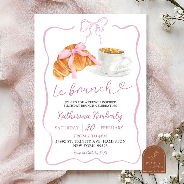 Invitación París Brunch de Cumpleaños Francés (Subido por el creador)