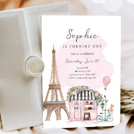 Invitación Paris Café Francés Parisino Tea Fiesta Chica Cumpl