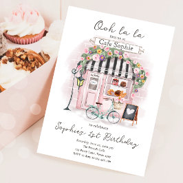 Invitación Paris Café Francés Parisino Tea Fiesta Chica Cumpl