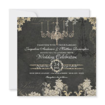 París Chalkboard Vintage Chandelia Typography Art