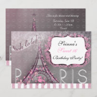 París Chic Brillo Torre Eiffel Fiesta Sweet 16