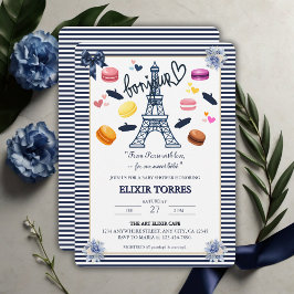 Invitación París con Amor por nuestra dulce bebe Baby Shower