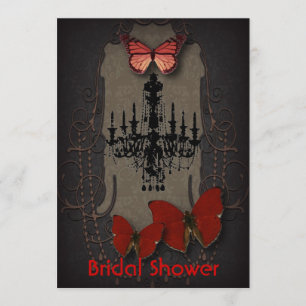 Invitación parís de mariposa de gótico de vapor vintage