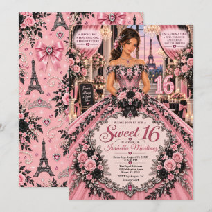 Invitación París Dulces 16 Elegancia