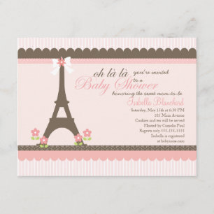 Invitación París en la primavera Baby Shower