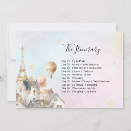 Invitación Paris Francia Birthday Passport Insert