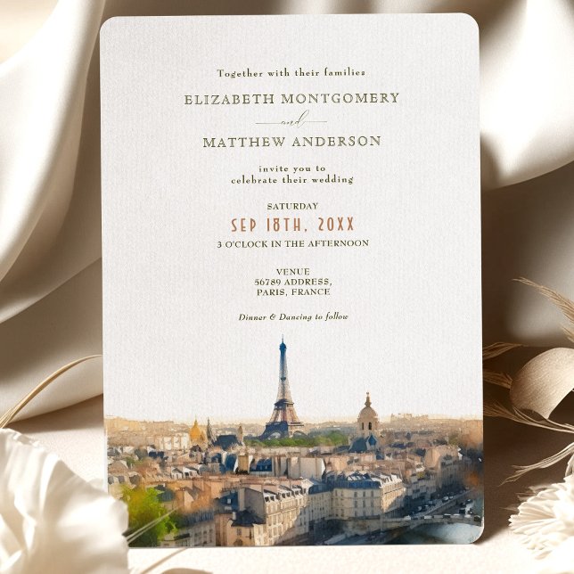 Invitación Paris Francia Destino Boda Invita (Subido por el creador)