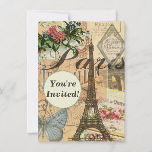 Invitación París Francia Viajes de arte colorido