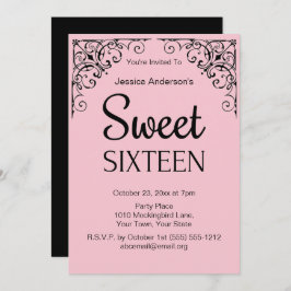 Invitación Parisian Boutique Pink Black Sweteen