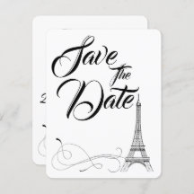 Parisian Doodles Boda Save The Date