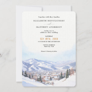Invitación Park City, Boda de Utah