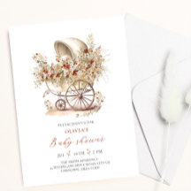 Parking Baby Shower de actriz de flores silvestres