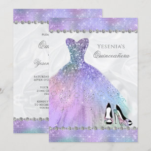 Invitación Parkle de diamante irlandés Glam Quinceañera