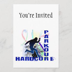 Invitación Parkour corriente libre incondicional