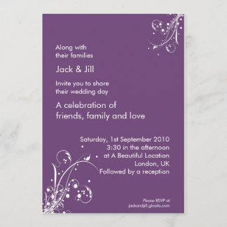 Invitación Paro (uva) 5x7