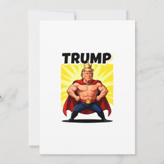 Invitación Parodic Superhero Trump Caricature