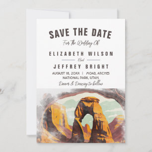 Invitación Parque acuático Moab Arches Utah Save the Date