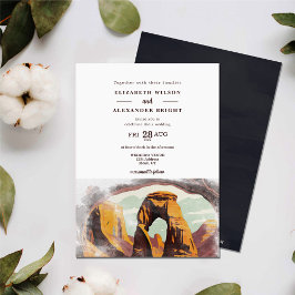 Invitación Parque acuático Moab Arches Utah Save the Date