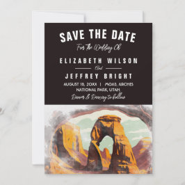 Invitación Parque acuático Moab Arches Utah Save the Date