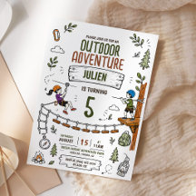 Parque de aventuras al aire libre cumpleaños para