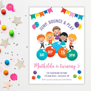 Invitación Parque de diversiones interior para niños Saltar R
