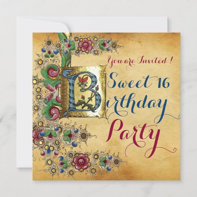 INVITACIÓN PARQUE FLORAL ANTIGUO DE LA FIESTA DULCE 16 (Anverso)