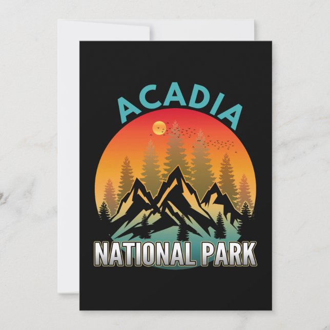 Invitación Parque nacional Acadia (Anverso)
