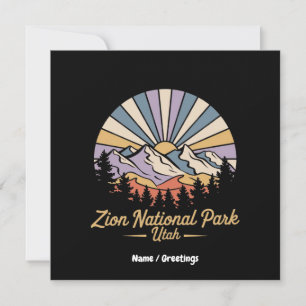 Invitación Parque nacional de Hike Zion, Utah, explorar sende