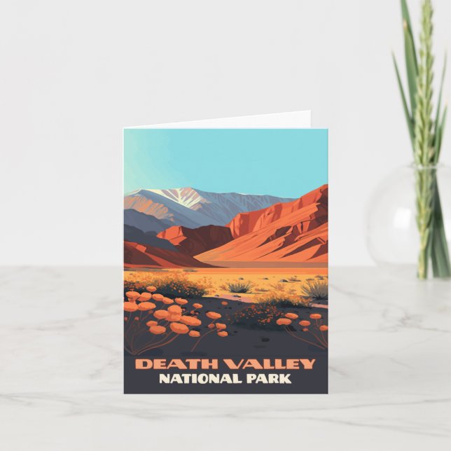 Invitación Parque Nacional Death Valley Poppies California (Anverso)