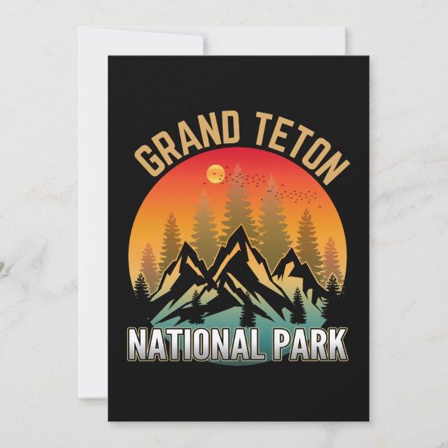 Invitación Parque nacional del Gran Tetón (Anverso)