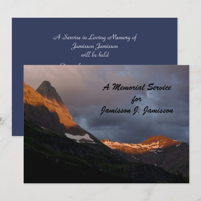 Invitación Parque nacional Glaciar Servicio Conmemorativo (Anverso / Reverso)
