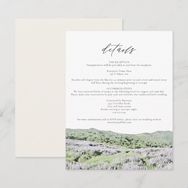 Invitación PARQUE NACIONAL REDWOOD Detalles de la floral de l (Anverso / Reverso)