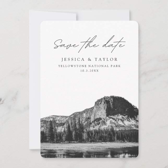 Invitación Parque nacional Yellowstone Salvar al Boda de cita (Anverso)