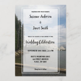Invitación Parque Nacional Yosemite Boda rústico de montaña