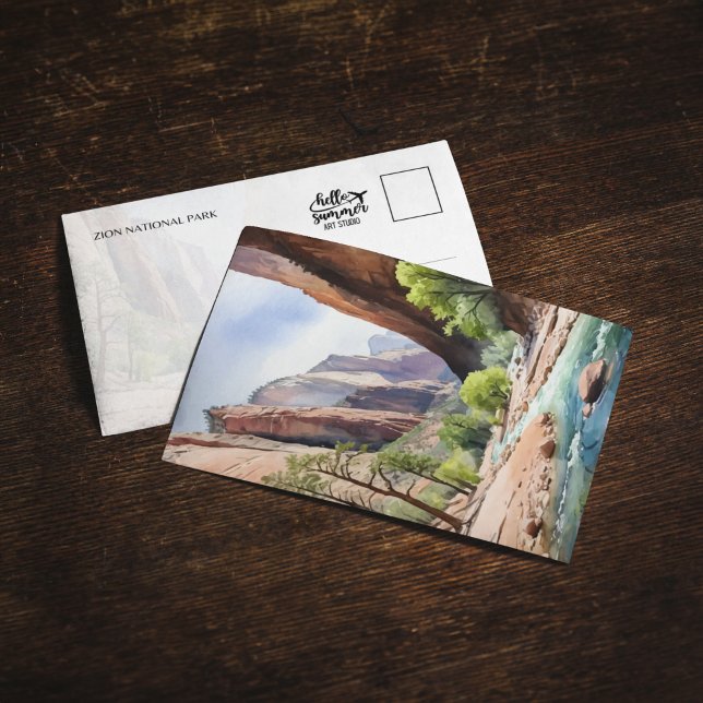 Invitación Parque nacional Zion Acuarela Utah (Subido por el creador)