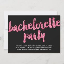 Invitación Parques rosas | Purpurina Look Bachelorette Party