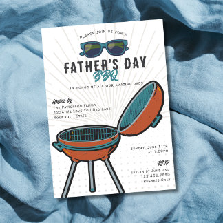 Invitación Parrilla de diversión retro Gafas de sol Fiesta de