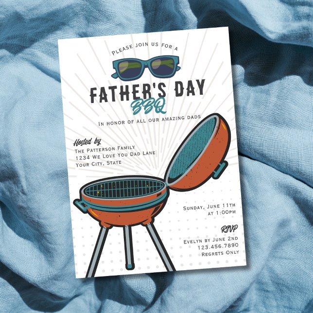 Invitación Parrilla de diversión retro Gafas de sol Fiesta de (Subido por el creador)