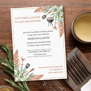 Invitación Parrilla Reunir Tostada Martini Despedida de solte