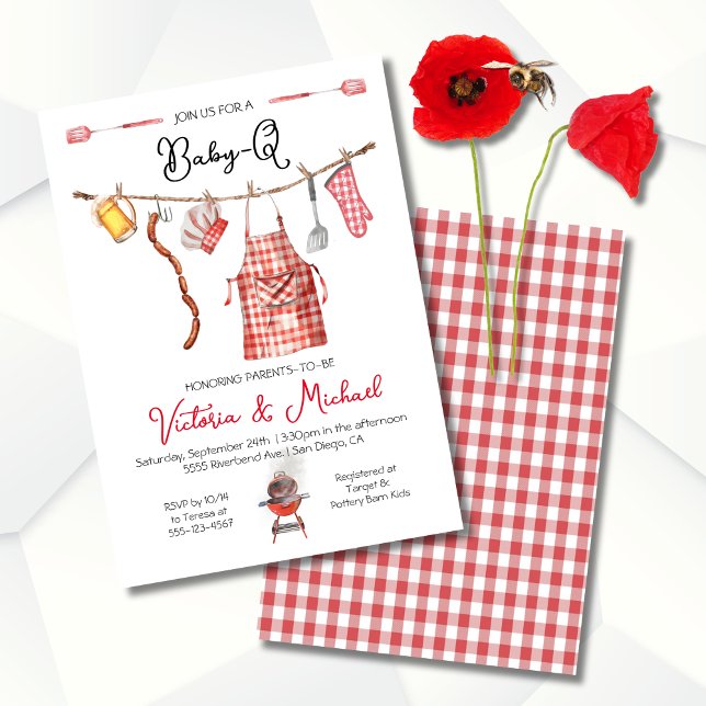 Invitación Parrillada Baby-Q Parejas Baby Shower (Subido por el creador)