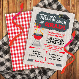 Invitación Parrillada con el Grad BBQ Graduation Party