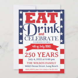 Invitación Parrillada de 250 años de independencia