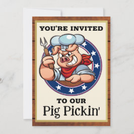 Invitación Parrillada de Cerdo Pickin'
