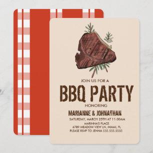Invitación Parrillada de picnic fiesta asado dibujado a mano 