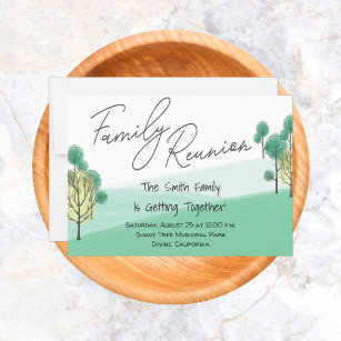 Invitación Parrillada de un árbol de familia Reunión familiar