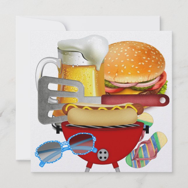 Invitación Parrillada del 4 de julio (Anverso)