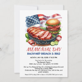 Invitación Parrillada del Día de los Caídos | Fiesta Patrióti