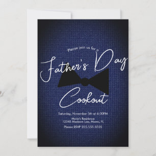 Invitación Parrillada del Día del Padre con lazo masculino de