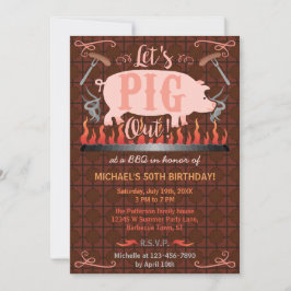Invitación Parrillada Fiesta de cumpleaños de verano de cerdo