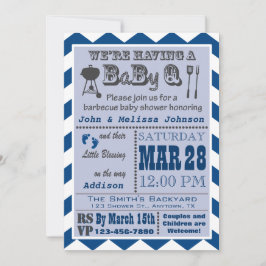 Invitación Parrillada naval de Baby Shower BaByQ